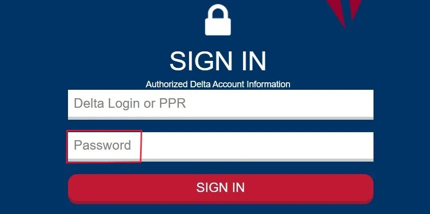 Enter your DeltaNet Login Password